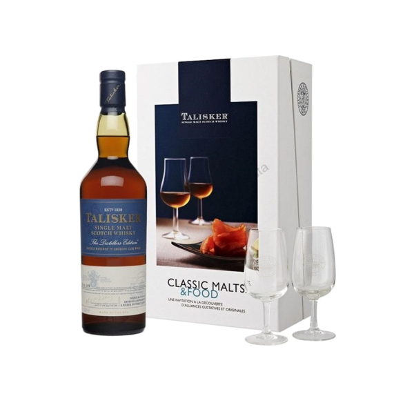 Talisker Distillers Edition 700ml Gift Pack with 2 Glasses