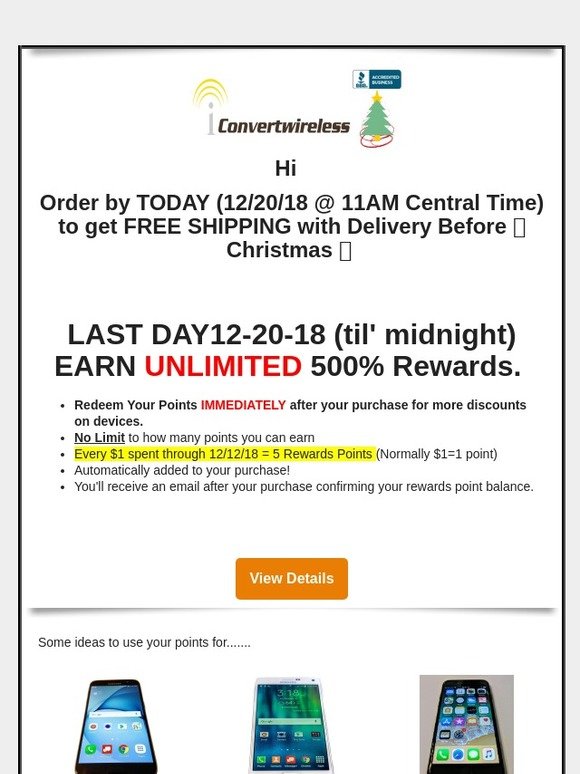 🔔🔔LAST CHANCE: Order by 11AM to get FREE SHIPPING before Christmas + 500% More Rewards POINTS ~Still time to get FREE SHIPPING with Delivery By Christmas🎁 🎄