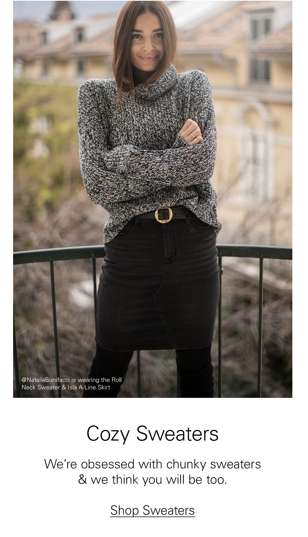 sanctuary roll neck sweater