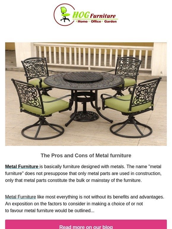 Metal furniture - Pros and cons