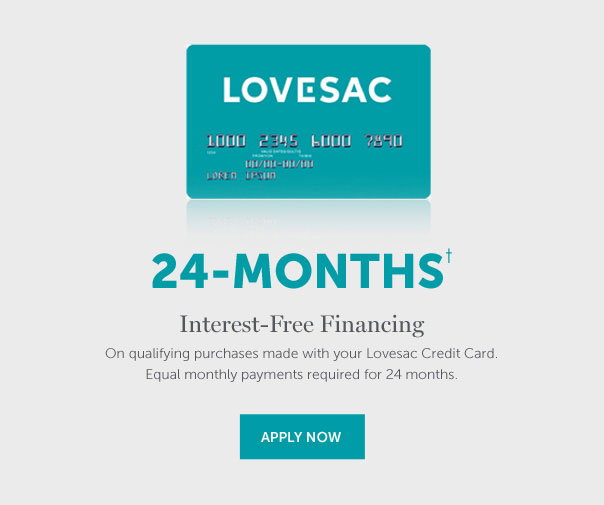 24-MONTHS Interest-Free Financing | On purchases made with your Lovesac Credit Card. Equal monthly payments required for 24 months. | APPLY NOW >>