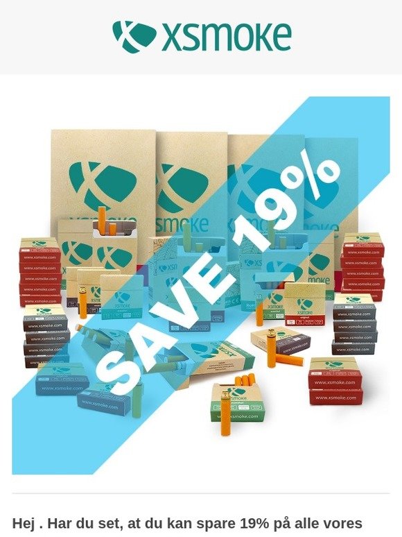 Få 19% rabat på alle vores produkter inden jul.
