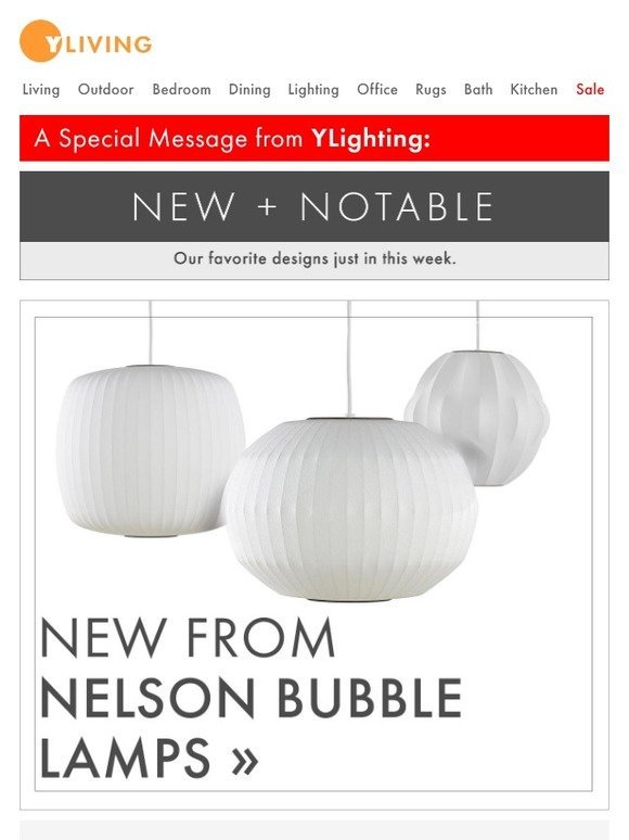 New + Notable From Nelson Bubble Lamps, Moooi, Artemide and More