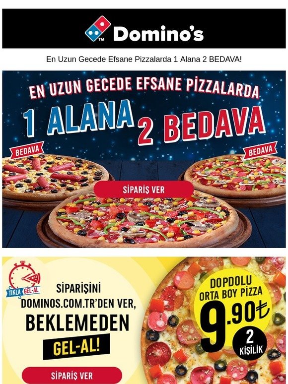 Dominos Cps En Uzun Gecede Efsane Pizzalarda 1 Alana 2 Bedava Milled