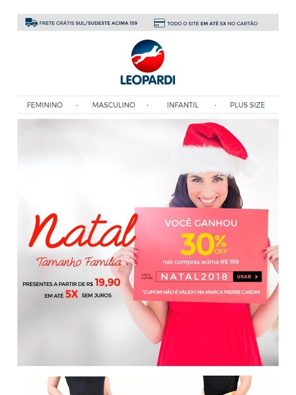 Acabou de chegar novidades!!! Use o cupom de Natal até Domingo!