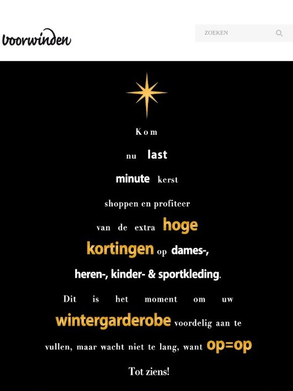 Voorwinden NL: Voordelig last minute kerst shoppen! | Milled