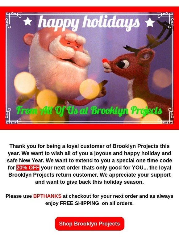 Enjoy 20% OFF From Brooklyn Projects