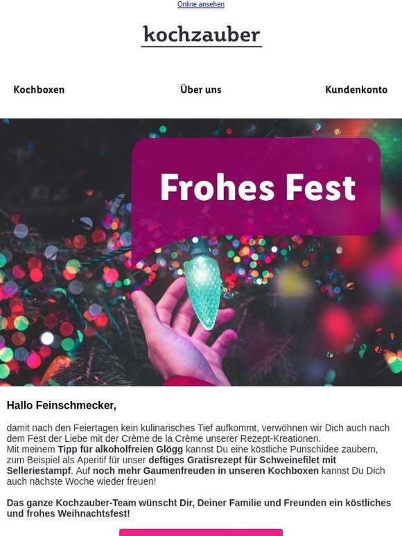Länger schlemmen?  Weihnachten verlängern mit uns