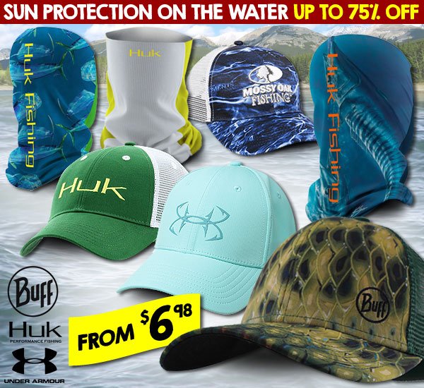 Field Supply: Sun protection fishing wear from 7 bucks. Huk, Buff, UA and  more.