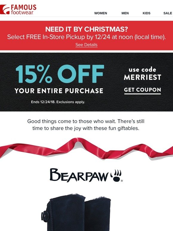 bearpaw coupons