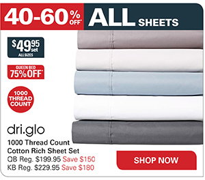 Dri Glo Cotton Rich Sheet Set