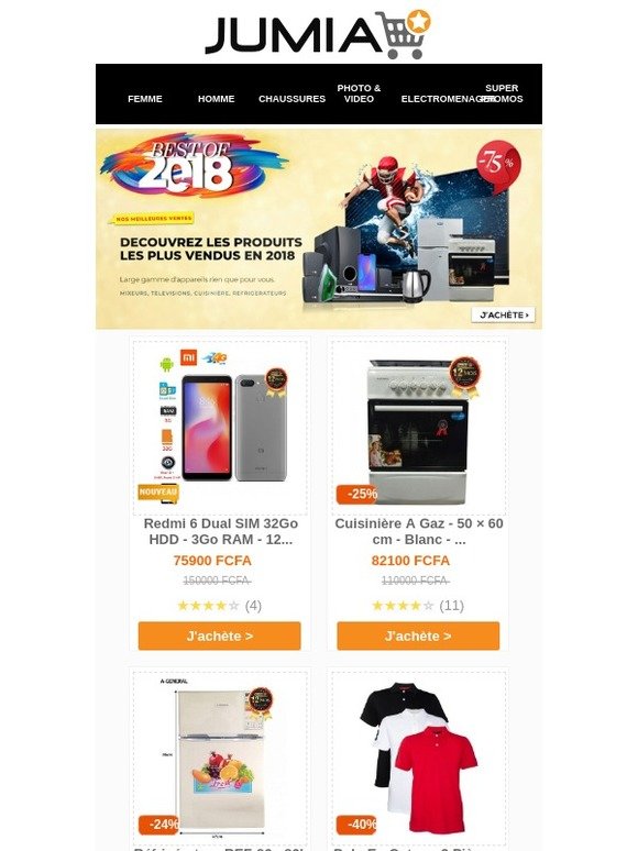Jumia Cameroun 🎄 Découvrez les produits les plus vendus en 2018 et