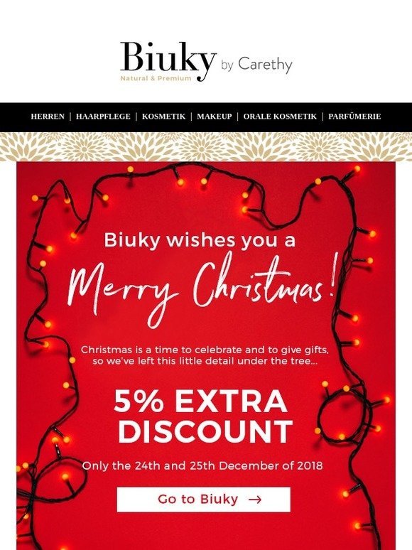 Biuky wishes you Merry Christmas! | 5% Discount