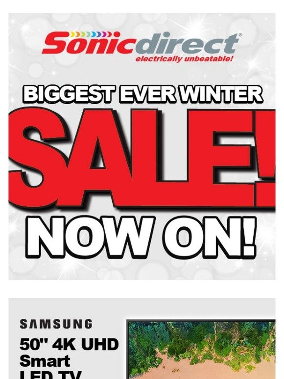 Sonic Direct Winter Sale Now On! Savings Across The Whole Range!