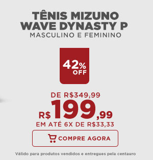Centauro: Descontão de Verão! 🔥Tênis Mizuno Wave Dynasty 42% OFF🔥! |  Milled