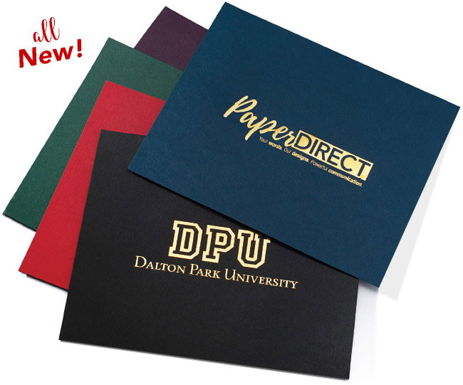 Custom Foil Logo Certificate Jackets