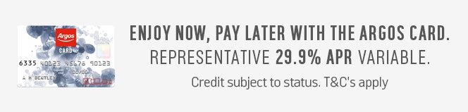 Enjoy Now, Pay Later with the Argos Card.