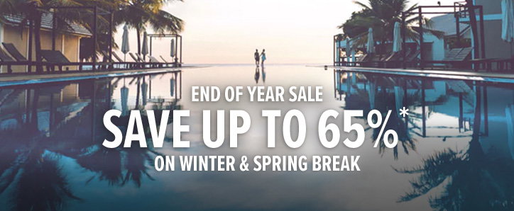 End of Year Sale - Save up to 65%* on Winter & Spring Break.