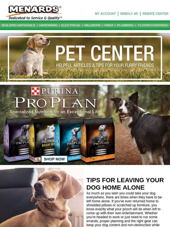 menards purina pro plan