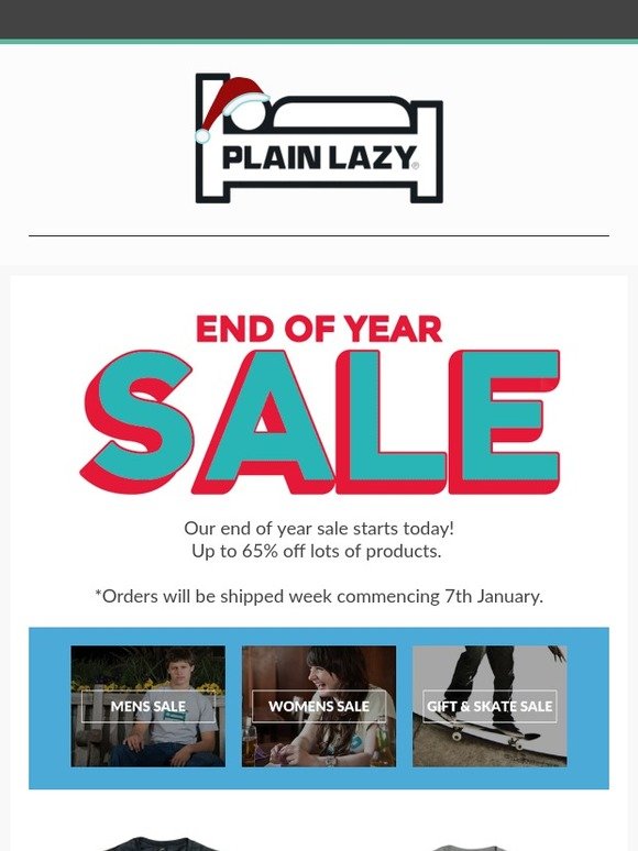 Plain Lazy Boxing Day Sale - Up To 65% Off!
