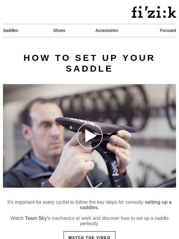 Fizik How to set up your saddle Milled