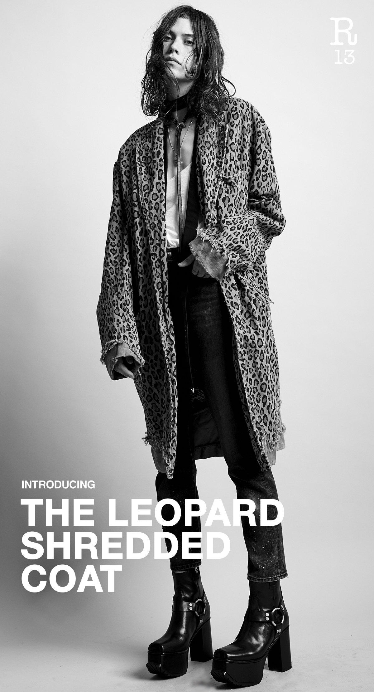 r13 leopard coat