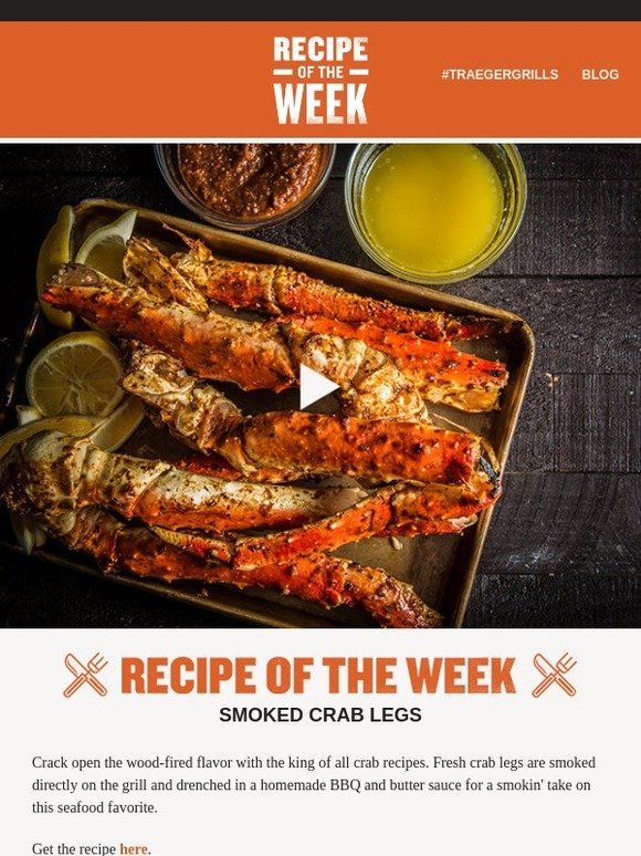 Traeger Grills Smoked King Crab Legs Milled