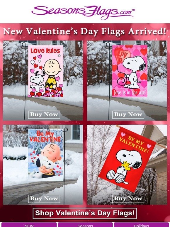 New Valentine's Day Flags Arrived!