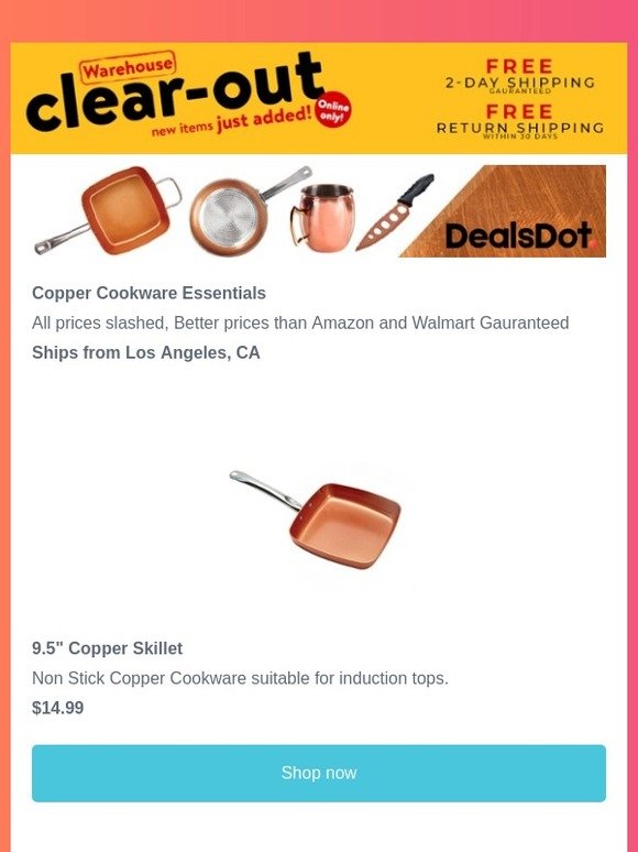 Copper Cookware Essentials Slashed upto 80% off