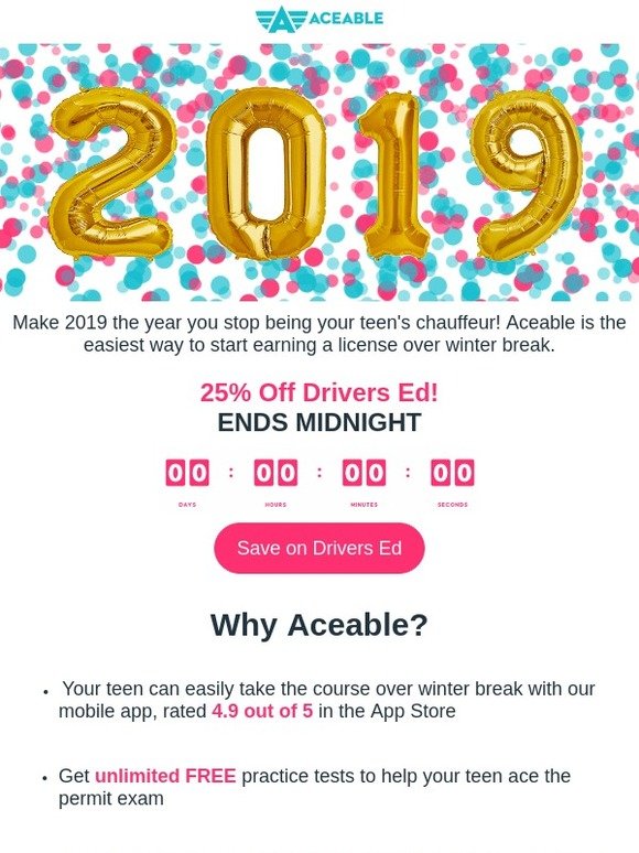 Get your teen driving this new year!
