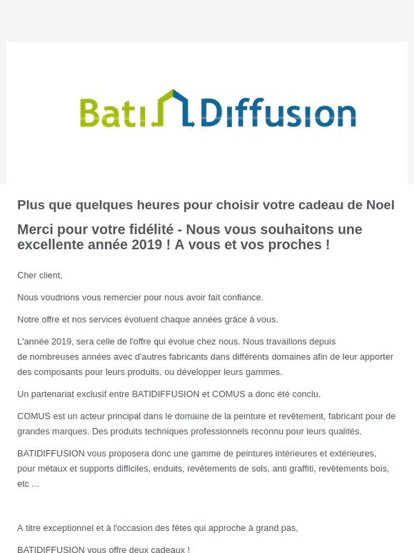 Dernières heures pour valider le cadeau
