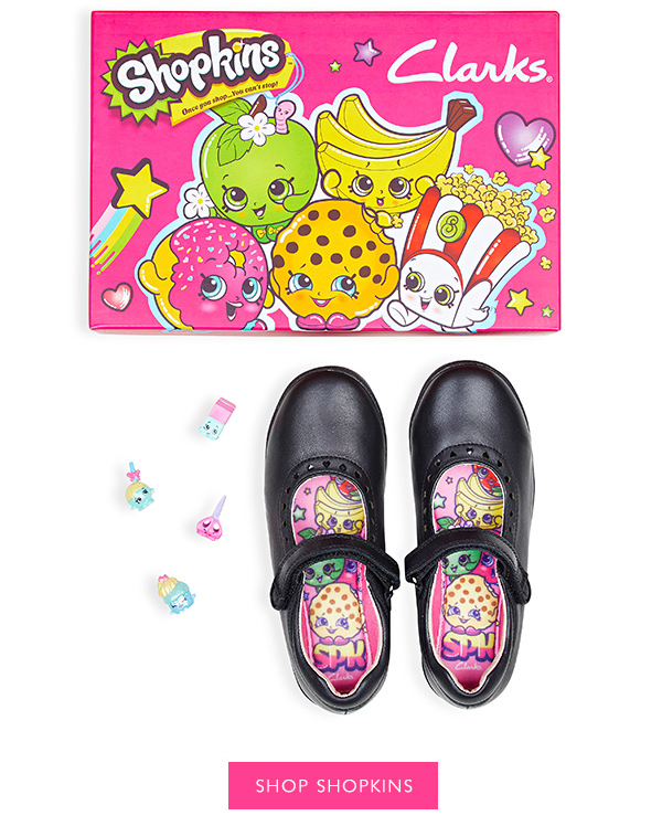 Clarks on sale shopkins shoes