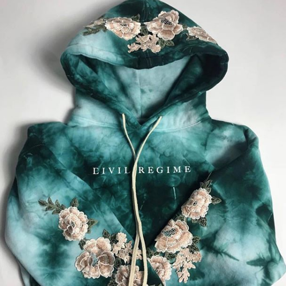 Civil regime aqua online marble hoodie