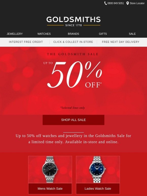 goldsmiths jewellery sale