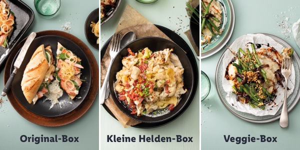 Köstliche Gerichte in jeder Box