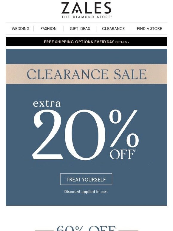 Zales CLEARANCE SALE Save an Extra 20 Off Clearance Styles Milled