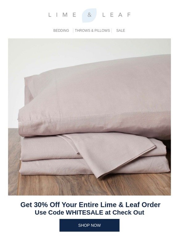 The WHITESALE is On - Get 30% Off!