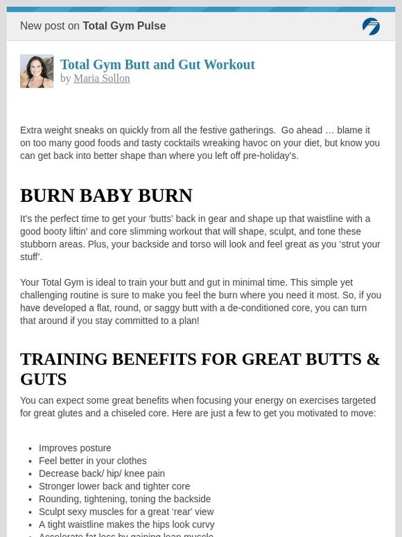 totalgymdirect New post Total Gym Butt and Gut Workout Milled