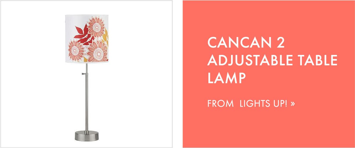CanCan 2 Adjustable Table Lamp from Lights Up!.