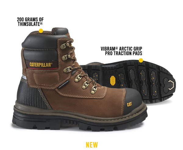 Caterpillar men's stiction hiker ice+ fashion waterproof tx boots