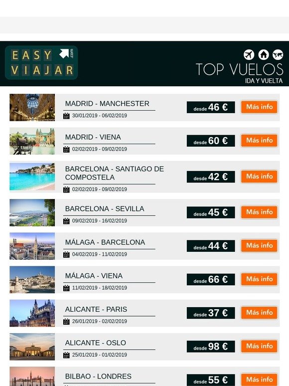 ✈  Barcelona | Santiago de  Compostela  | Paris desde 37 euros
