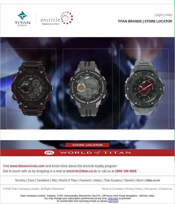 Titan and fastrack are same online company