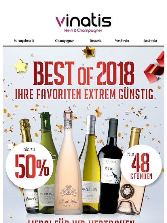 Bis -50% auf die Bestseller 2018!