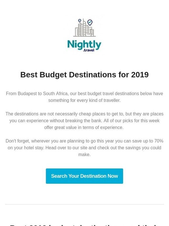 5 Of The Best Budget Travel Destinations For 2019