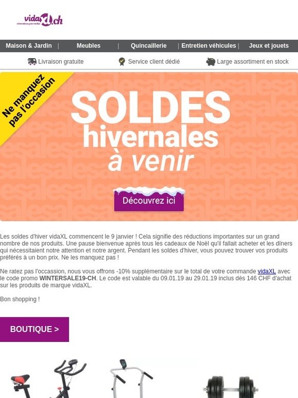 Les soldes d'hiver débuteront bientôt !