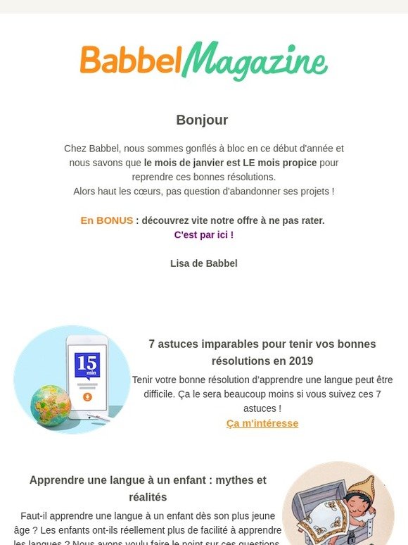 Encore bonne année 2019, -Votre Babbel Magazine est arrivé