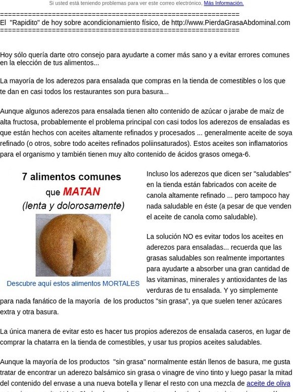 Malos aderezos para ensalada, que creías que eran sanos…