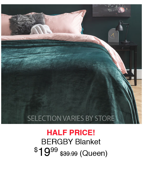 Bergby Blanket (Queen) - Now $19.99 - Half Price