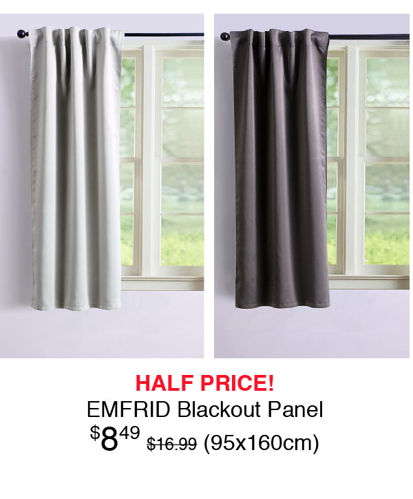 Emfrid Blackout Panel (95x160cm) - Now $8.49 - Half Price