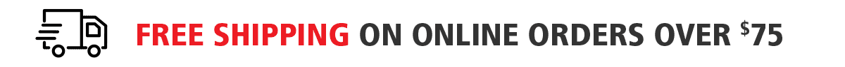 FREE Shipping on your online orders over $75